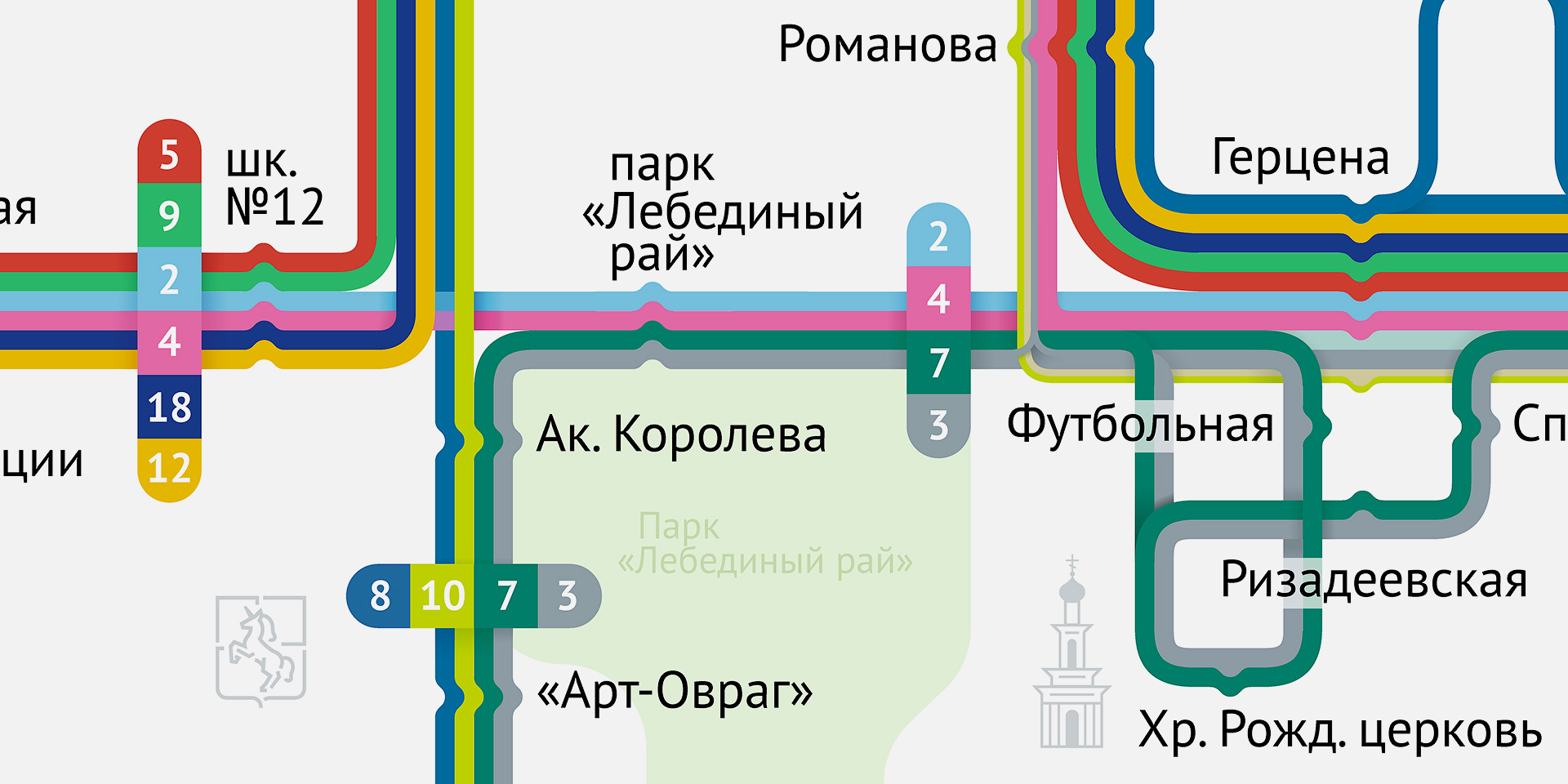 Схема движения автобусов